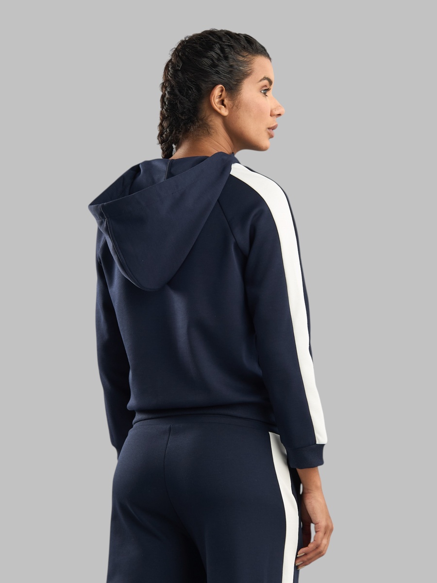 Color Block Viscose Jacket