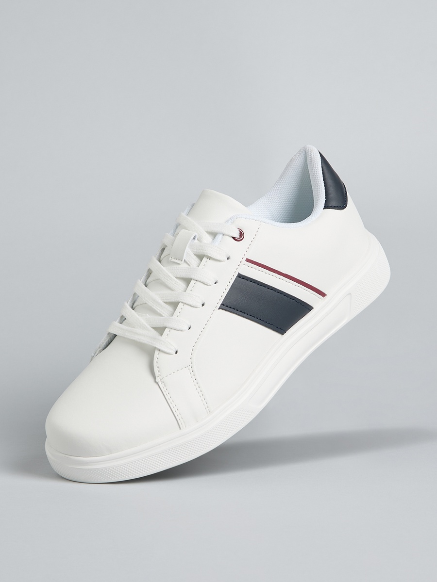 Panelled Lace-Up Sneakers