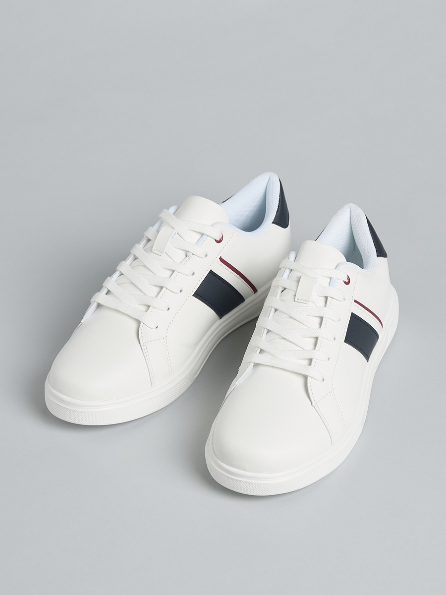 Panelled Lace-Up Sneakers