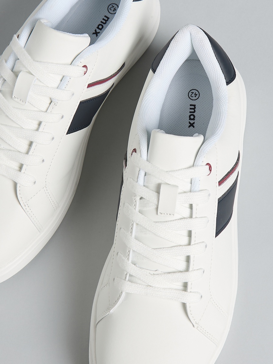 Panelled Lace-Up Sneakers