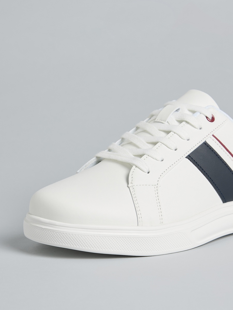 Panelled Lace-Up Sneakers