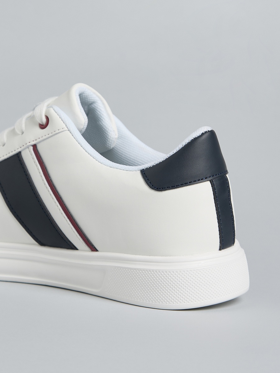 Panelled Lace-Up Sneakers