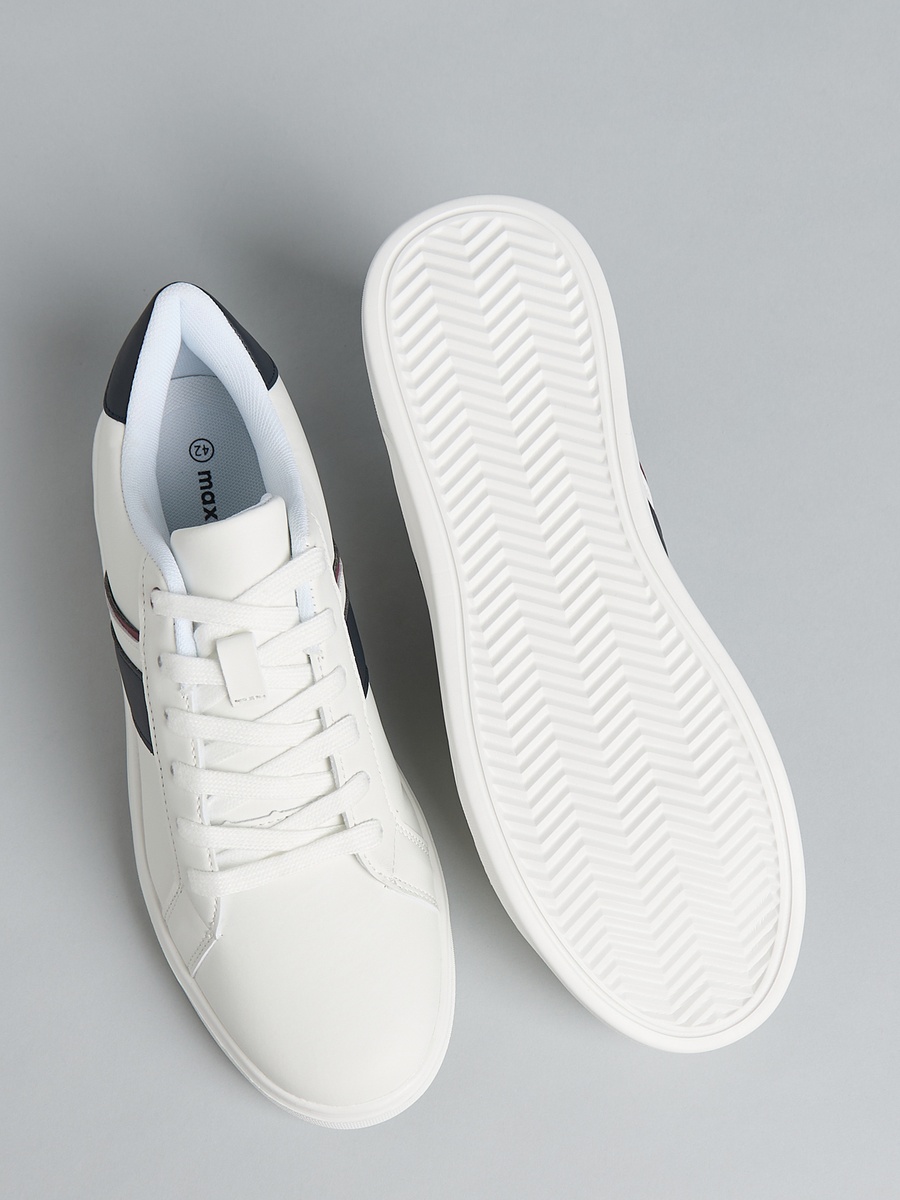 Panelled Lace-Up Sneakers