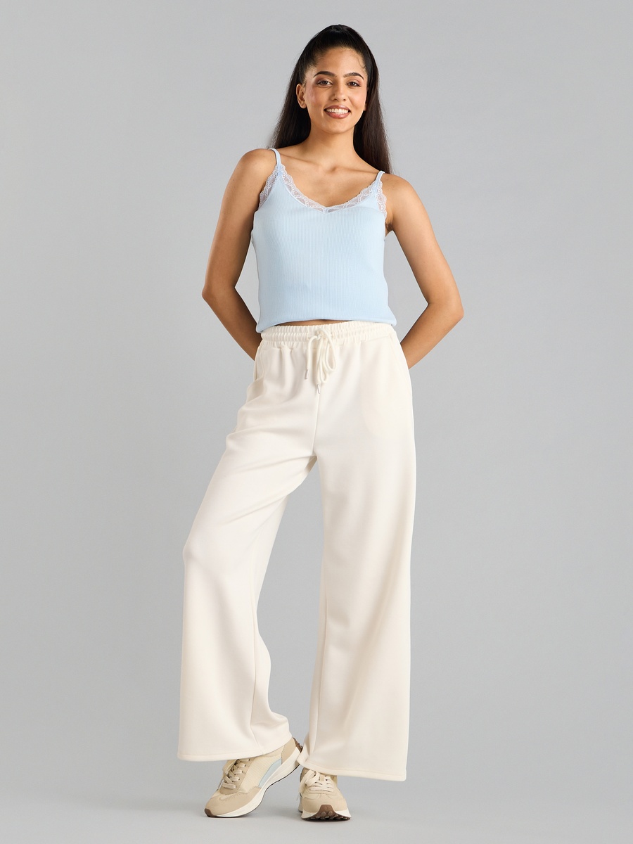 Ribbed Lace Insert Camisole