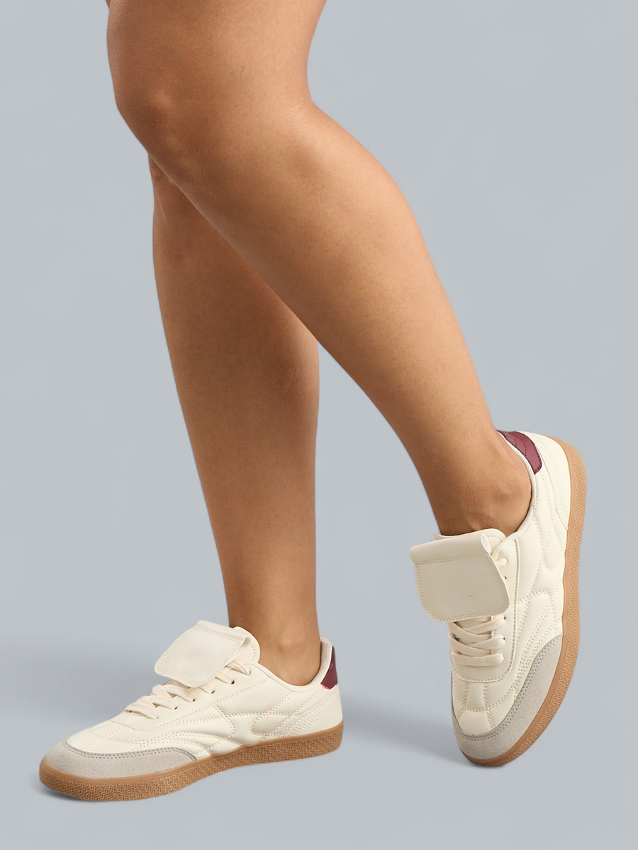 Stitch Detail Shoes with Lace-Up Closure