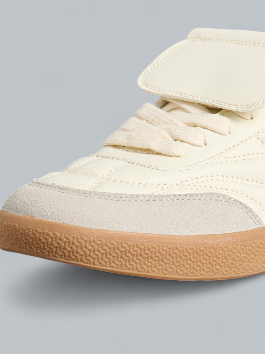 Stitch Detail Shoes with Lace-Up Closure