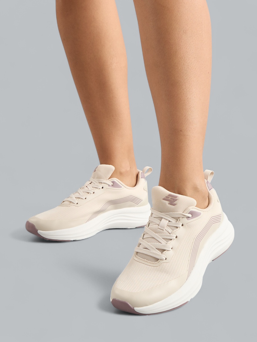 Textured Lace-Up Sports Shoes