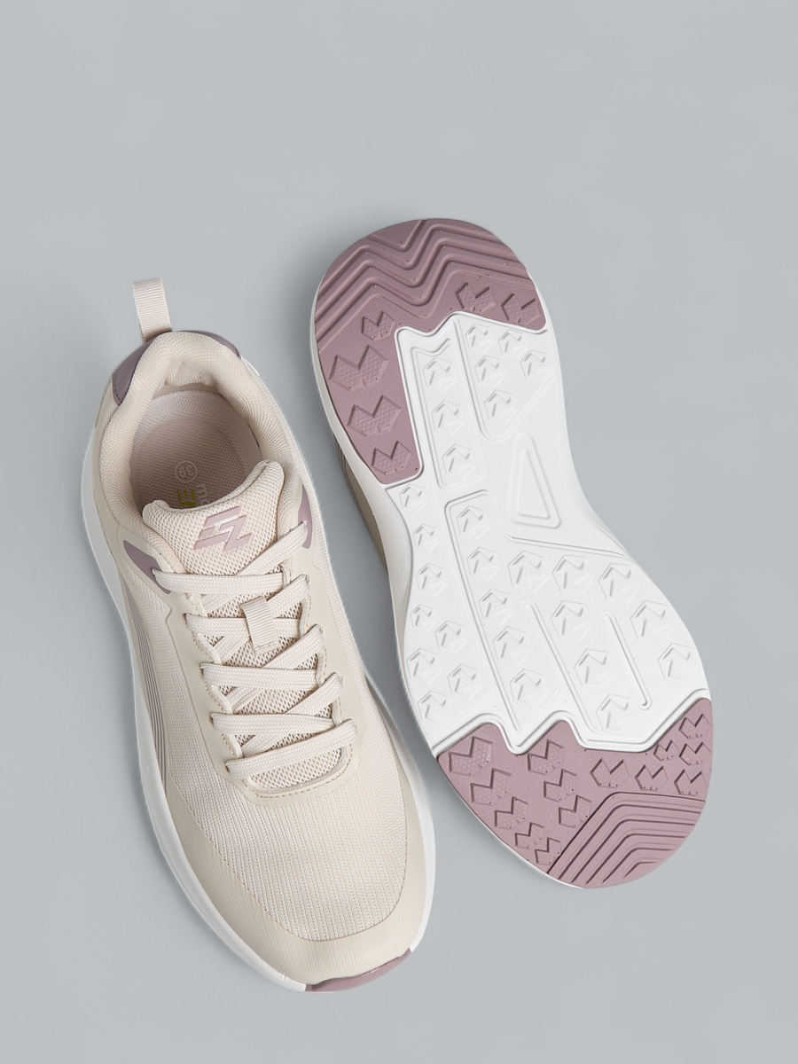 Textured Lace-Up Sports Shoes