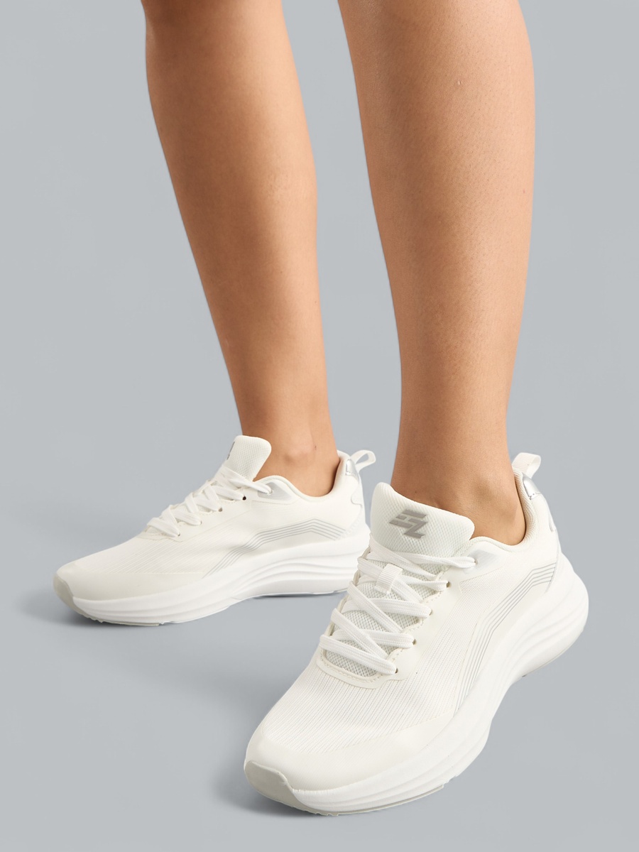 Textured Lace-Up Sports Shoes