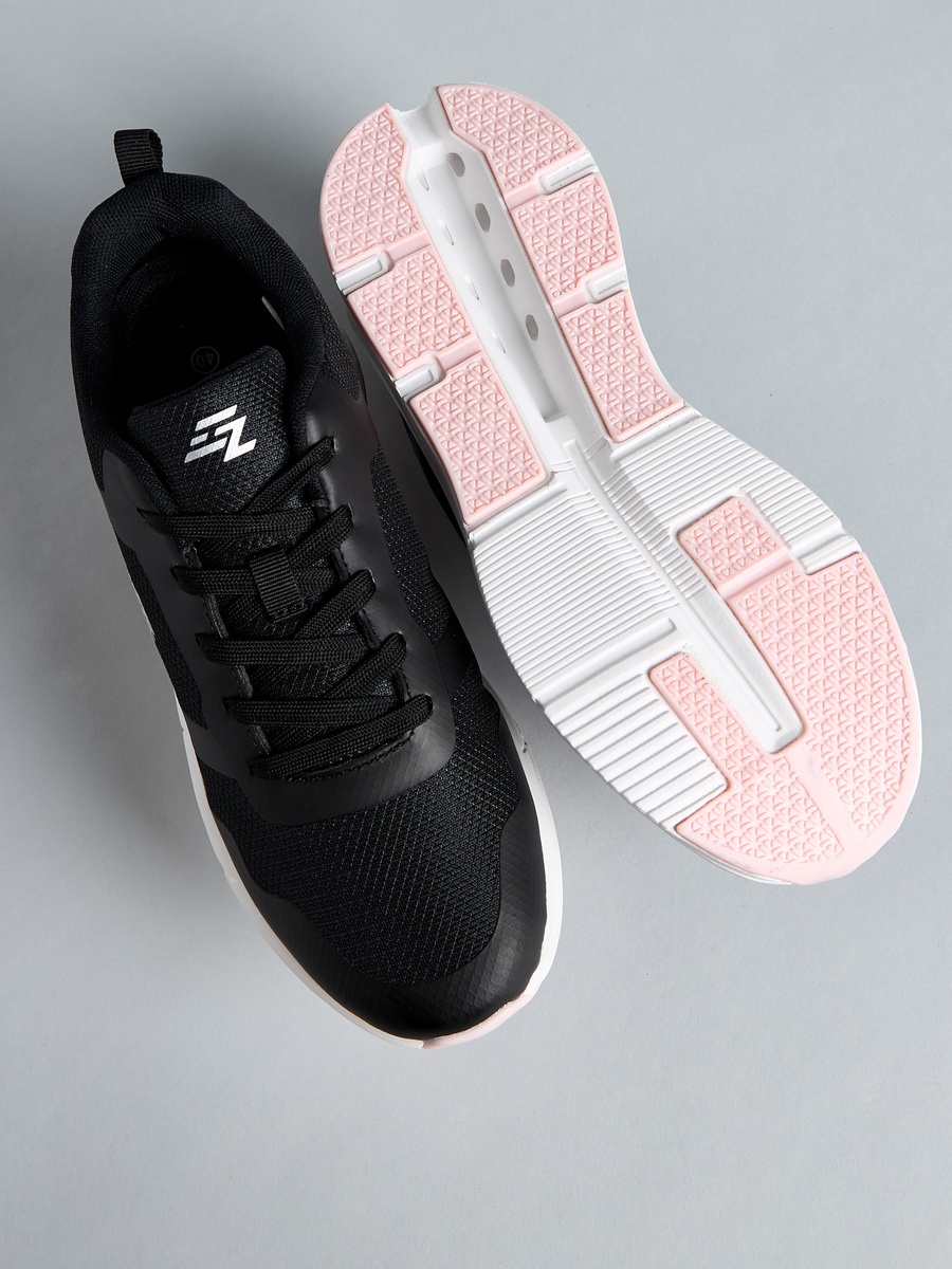 Panelled Lace-Up Sports Shoes