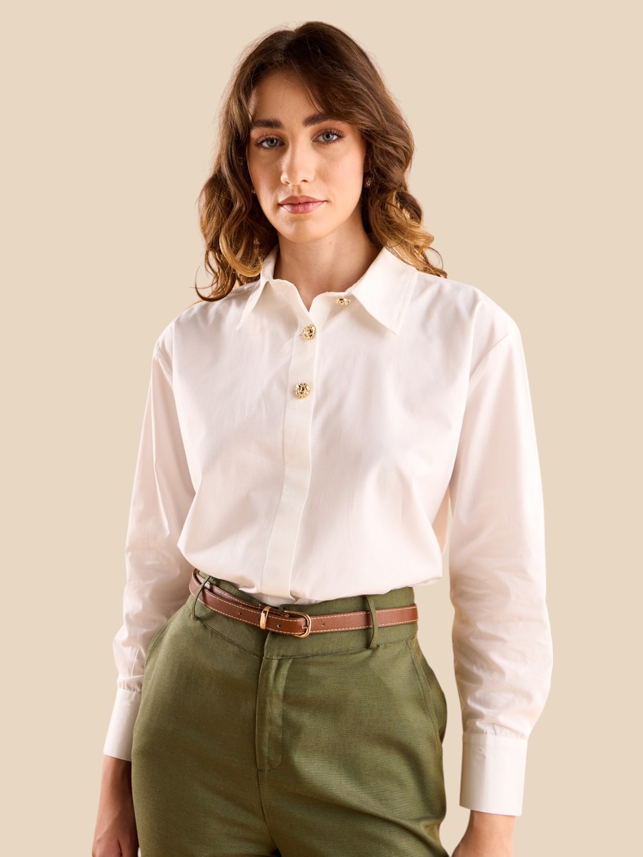 Plain Oversized Poplin Shirt
