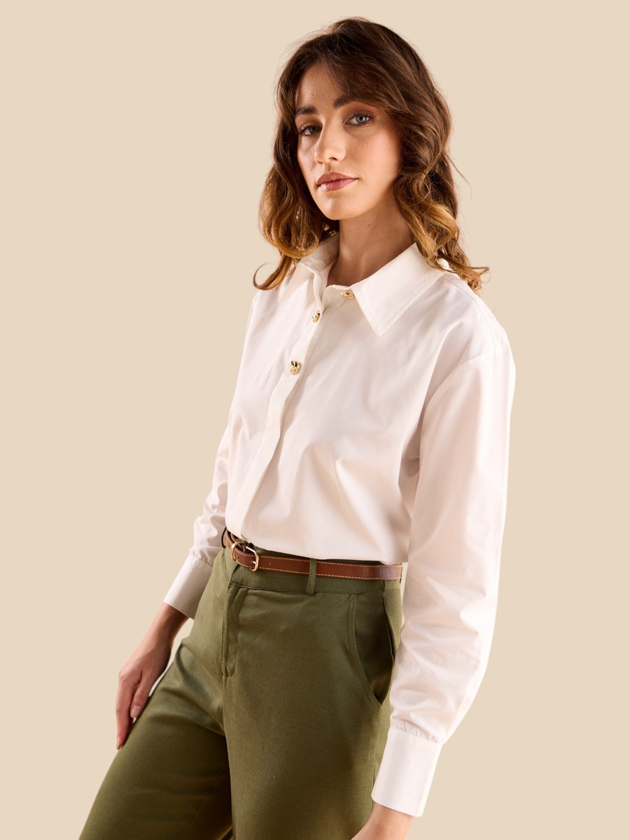 Plain Oversized Poplin Shirt