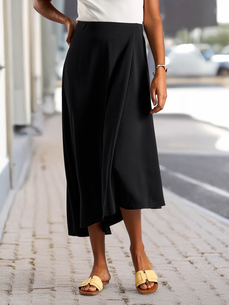 Plain Asymmetric Skirt