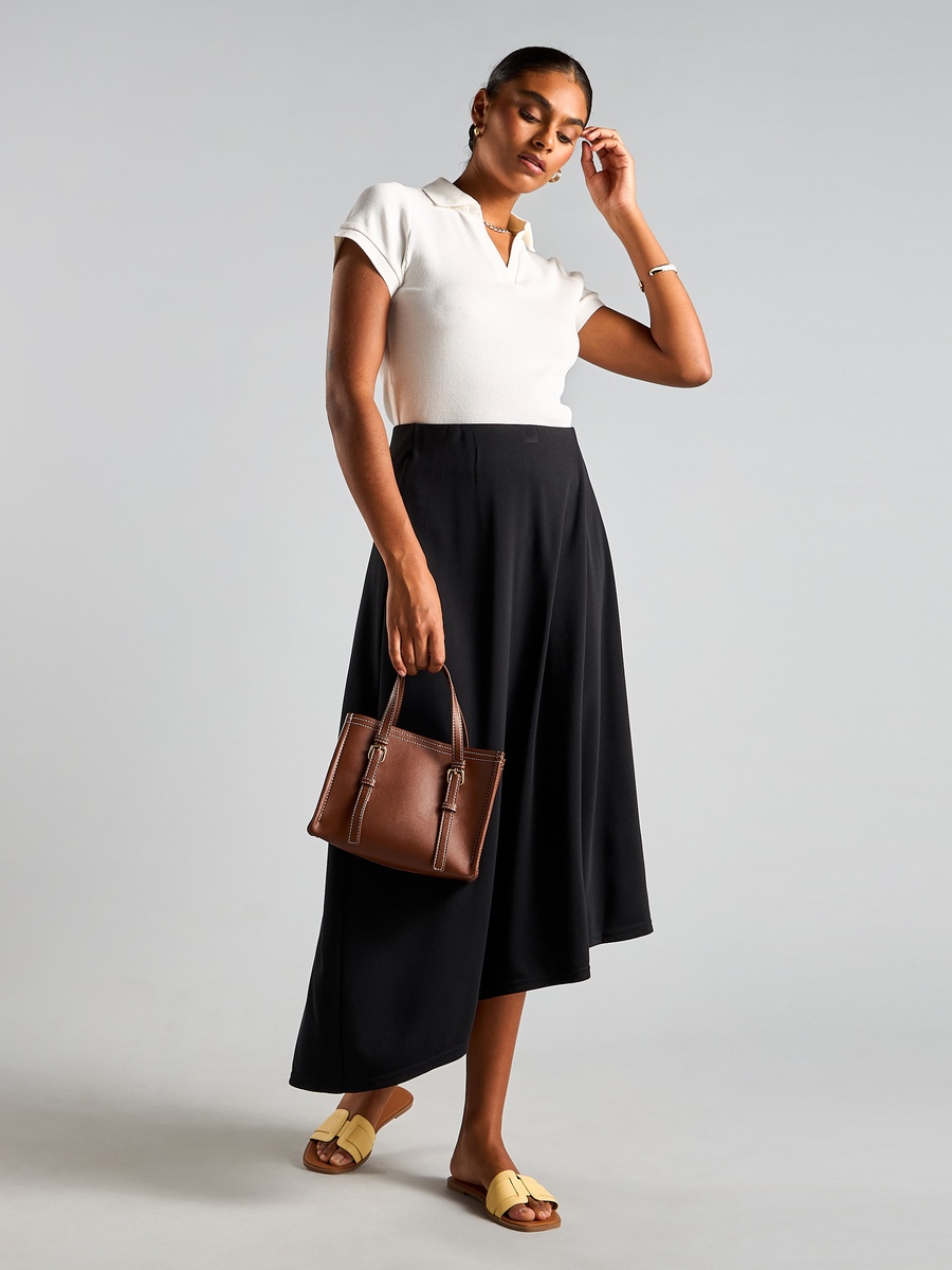 Plain Asymmetric Skirt