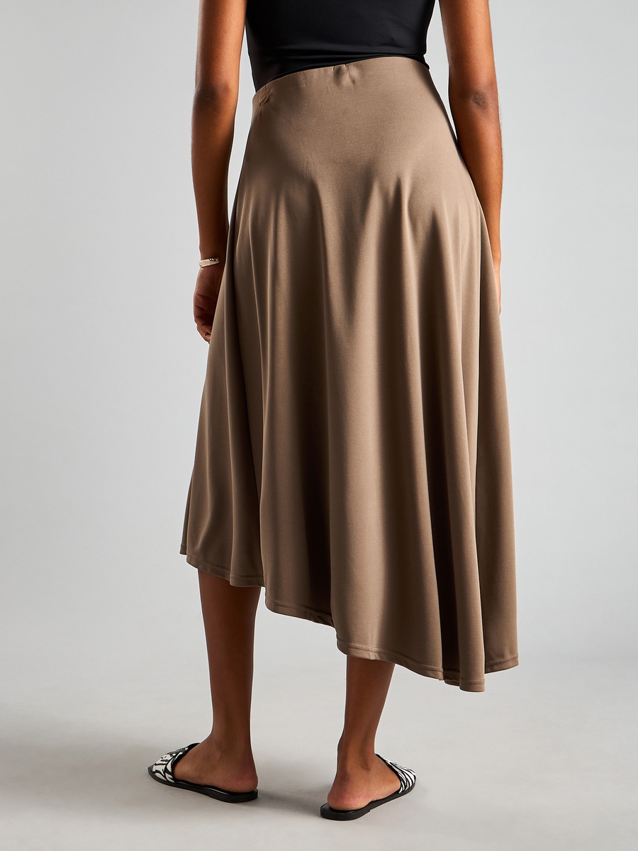 Plain Asymmetric Skirt