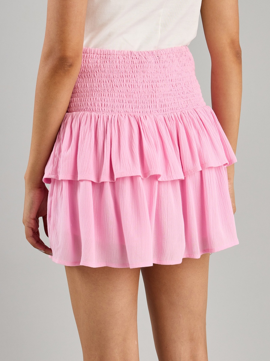 Ruffle Layered Mini Skirt