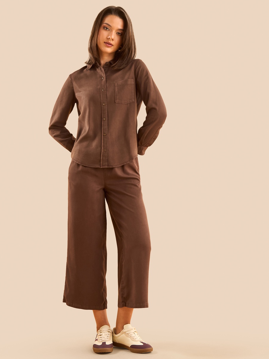 Lyocell Shirt with Chest Pocket