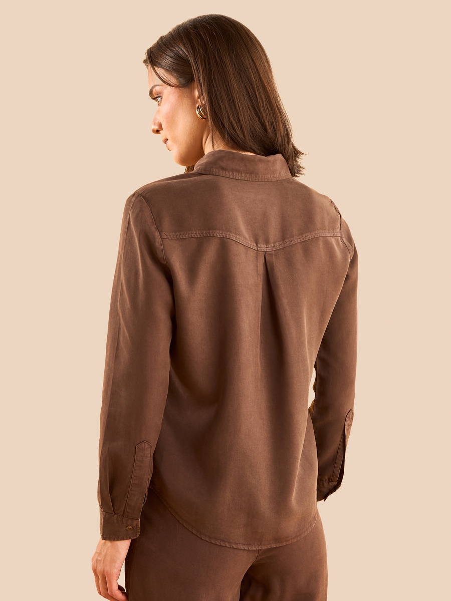 Lyocell Shirt with Chest Pocket