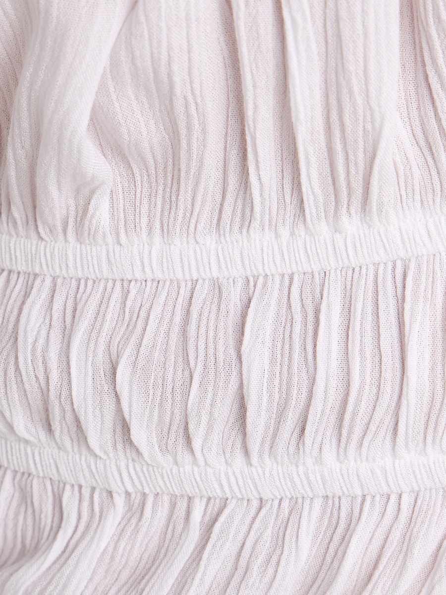Smocking Detail Puff Sleeve Top