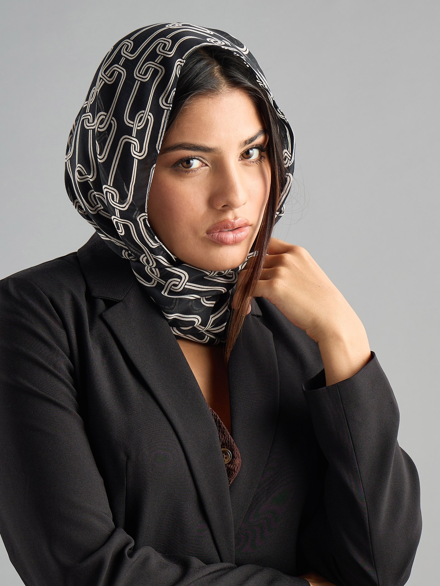 All-Over Chain Print Scarf