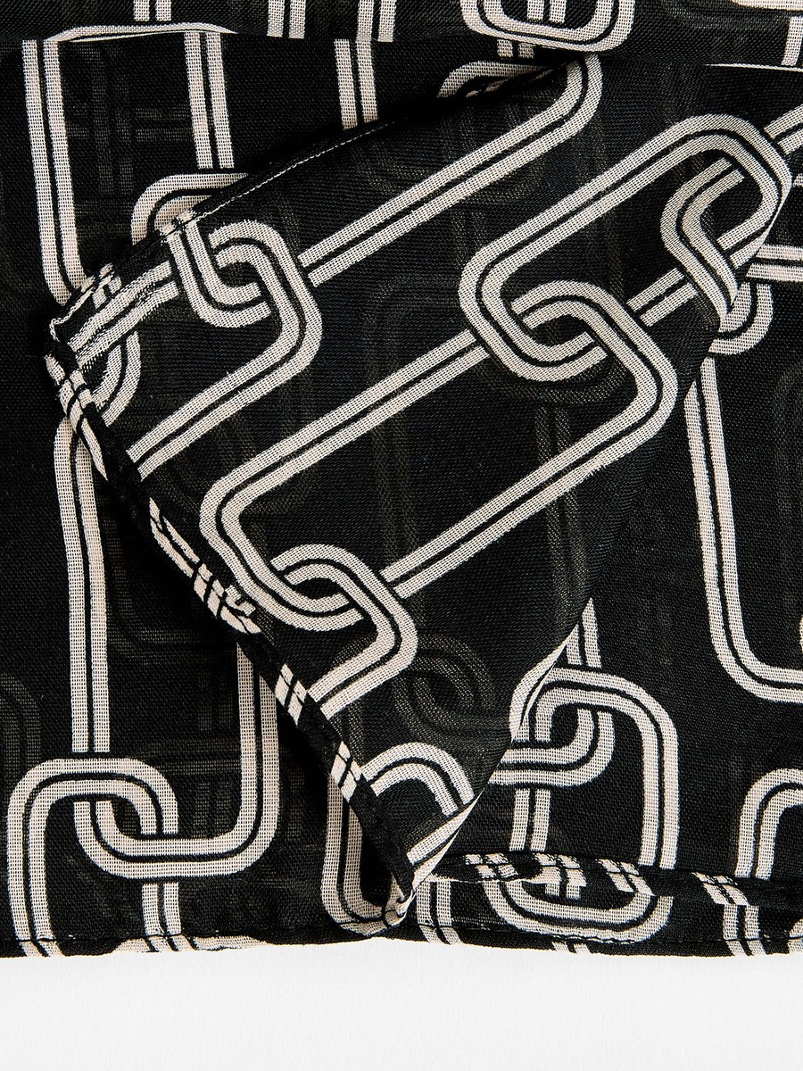 All-Over Chain Print Scarf