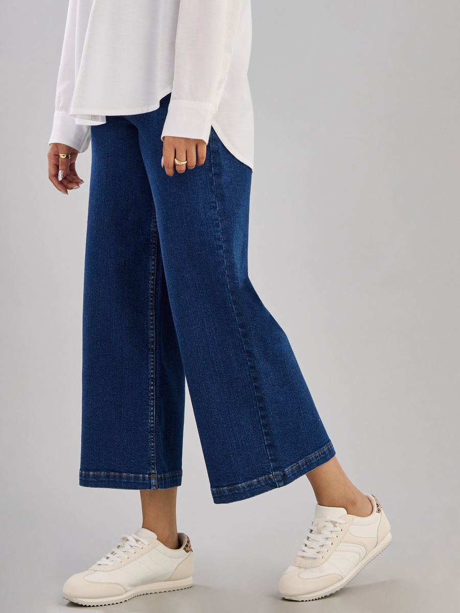 Plain Better Cotton Wide Leg Jeans