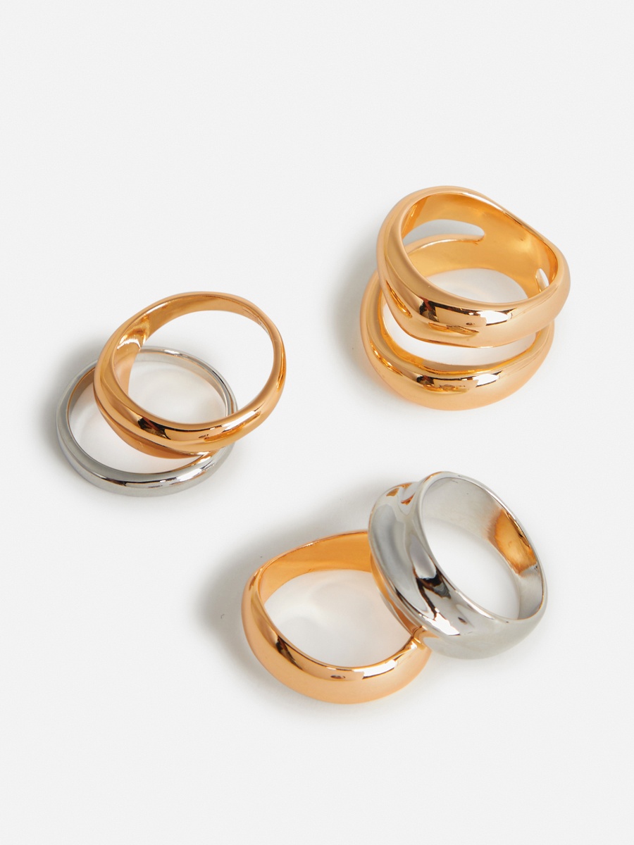 Pack of 5 - Assorted Metallic Ring