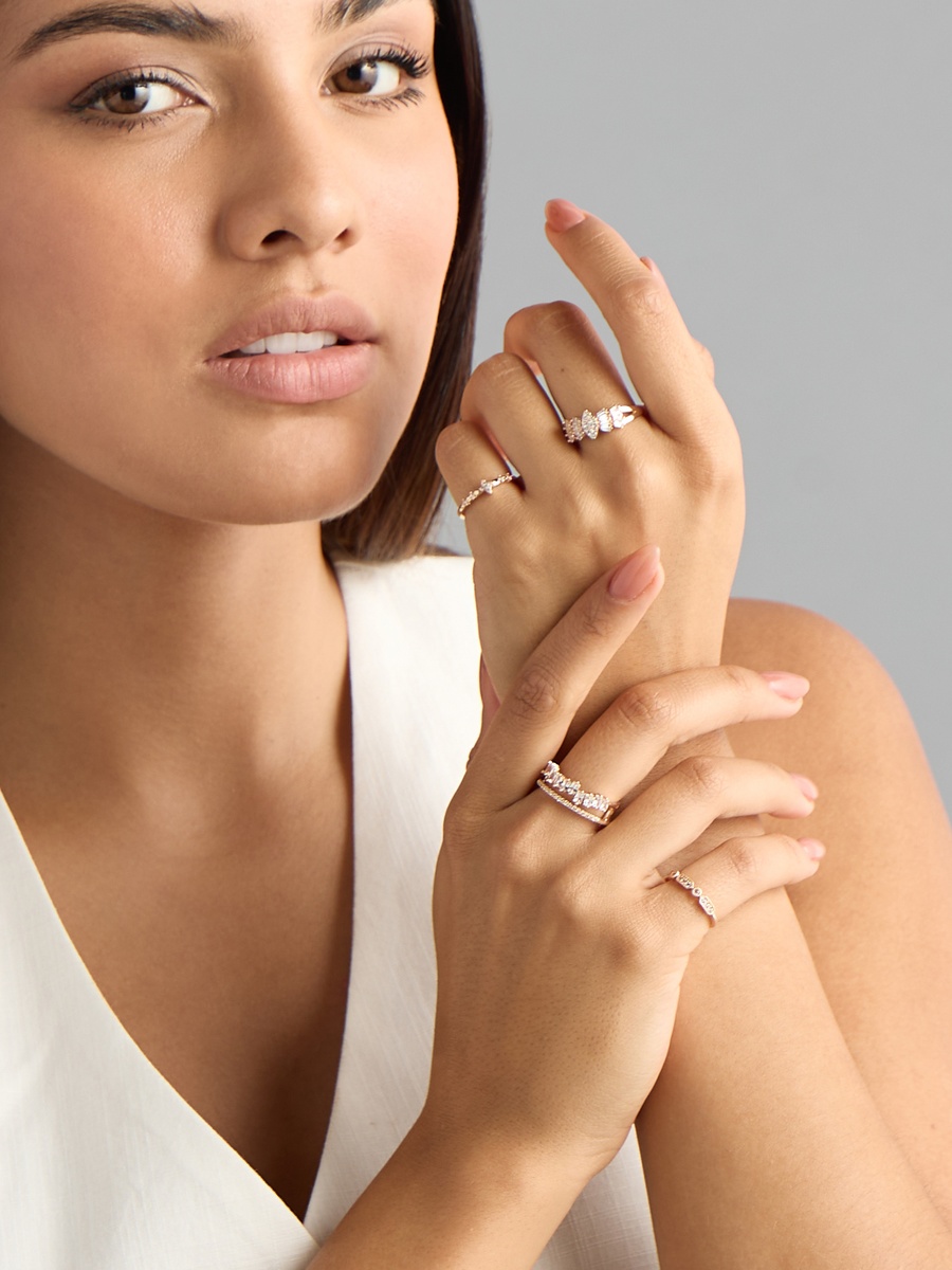 Pack of 5 - Stone Studded Ring