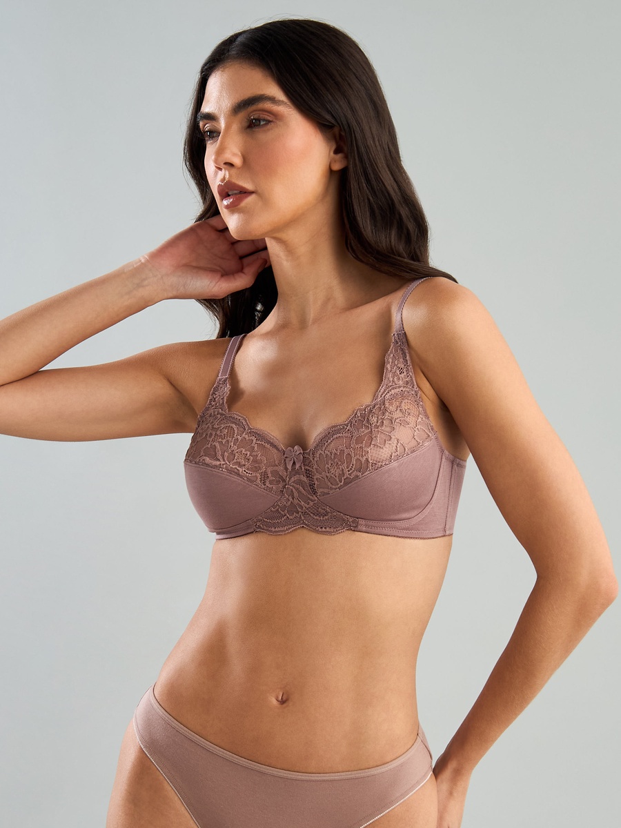 Lace Detail Non-Padded Non-Wired Bra