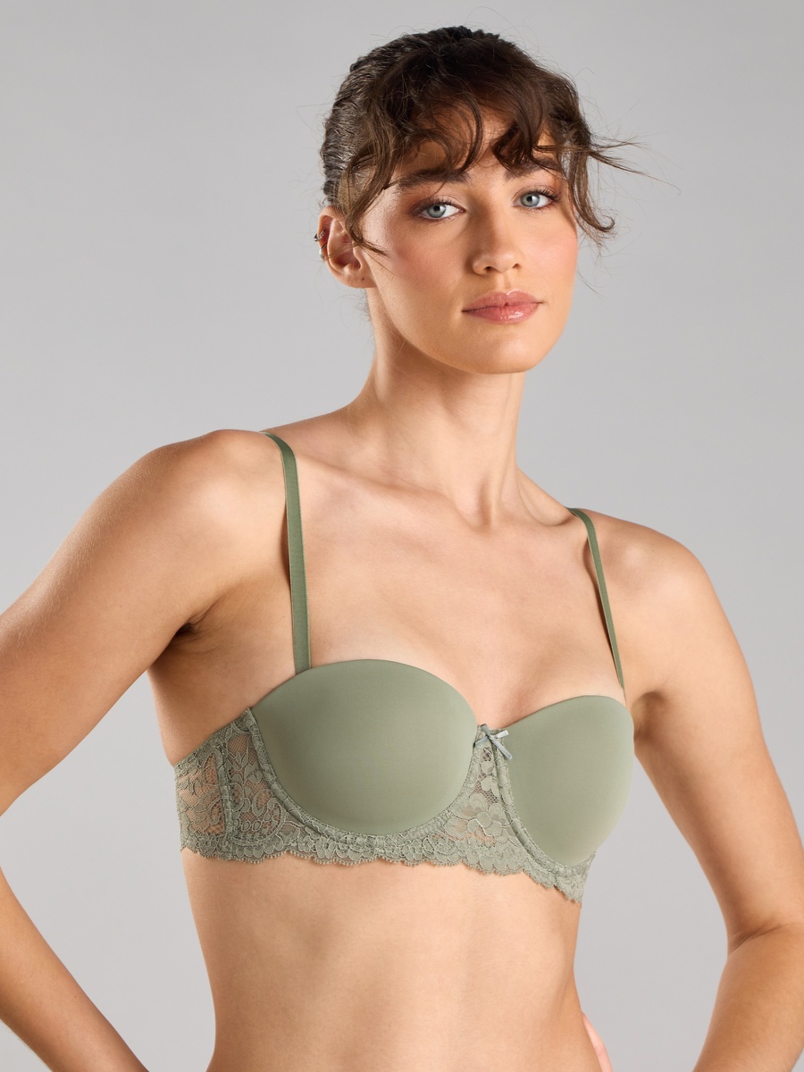 Pack of 2 - Lace Insert Microfiber Balconette Bra
