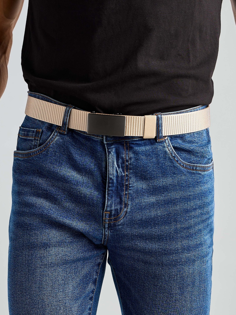 Textured Belt with Buckle Closure
