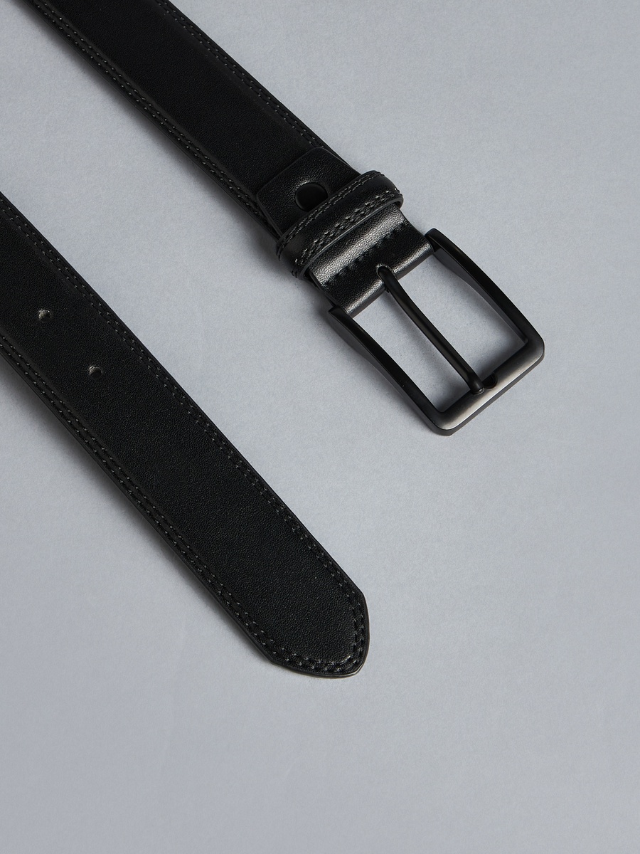 Stitched Detail Belt with Buckle Closure