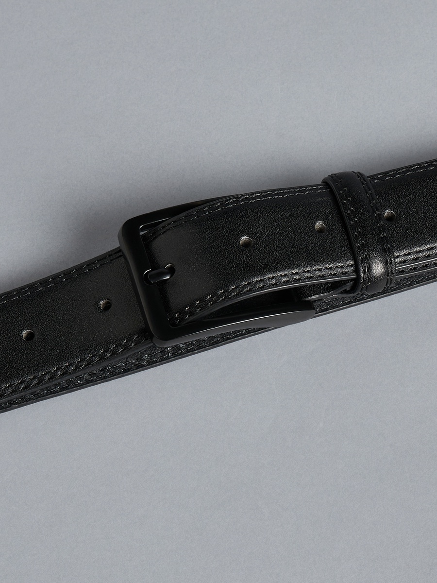 Stitched Detail Belt with Buckle Closure