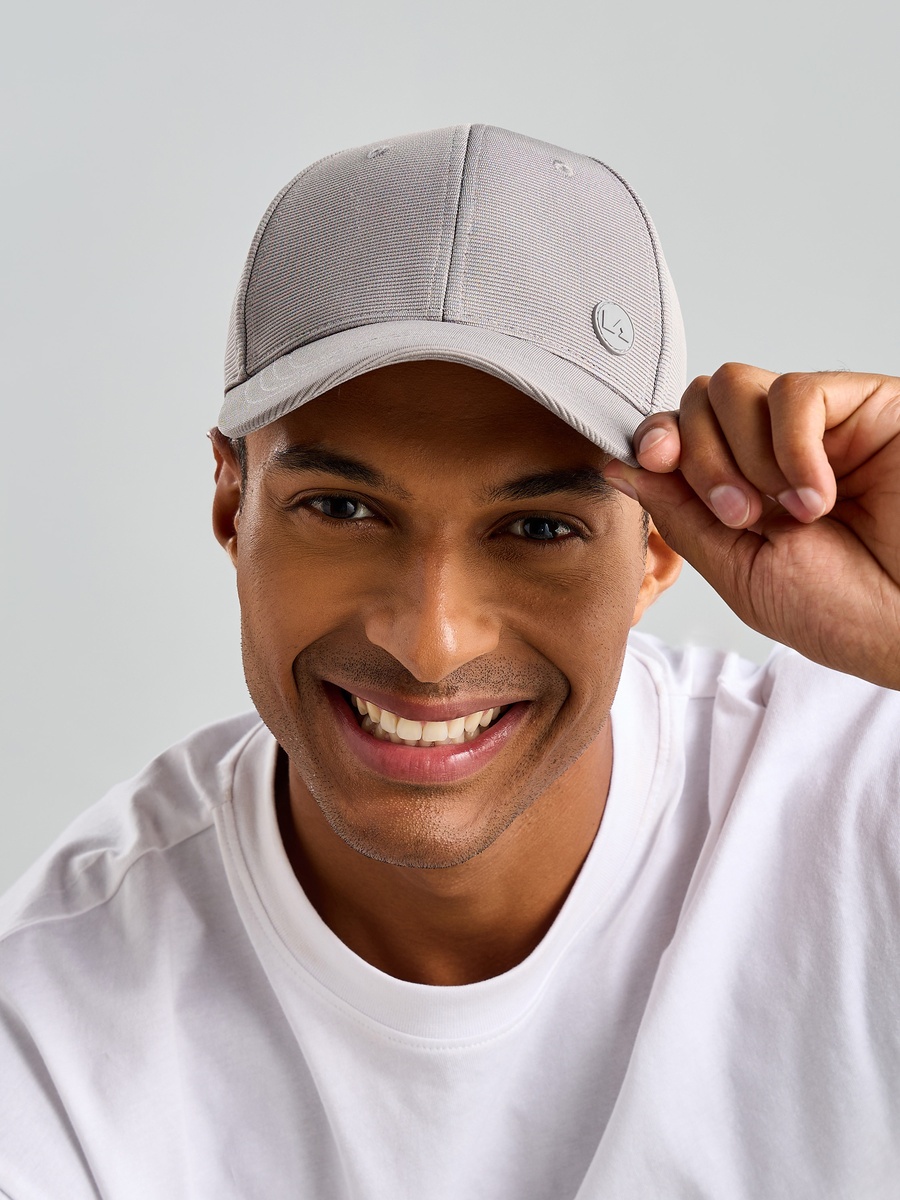 Textured Cap with Hook and Loop Strap Closure