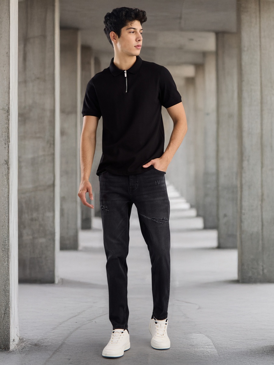 Carrot Fit Constructed Jeans