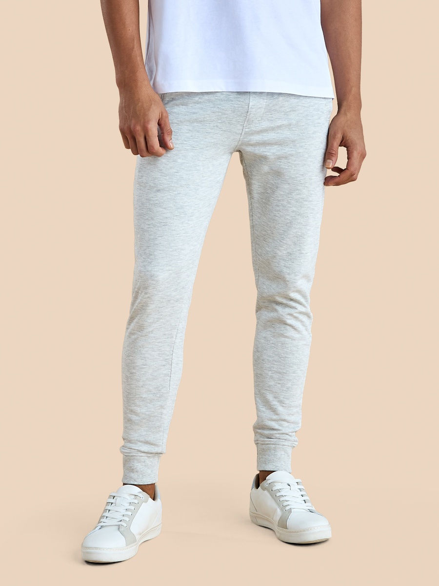 Plain Joggers with Drawstring Closure