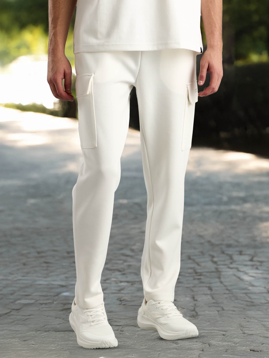 Plain Interlock Cargo Pull On Pants