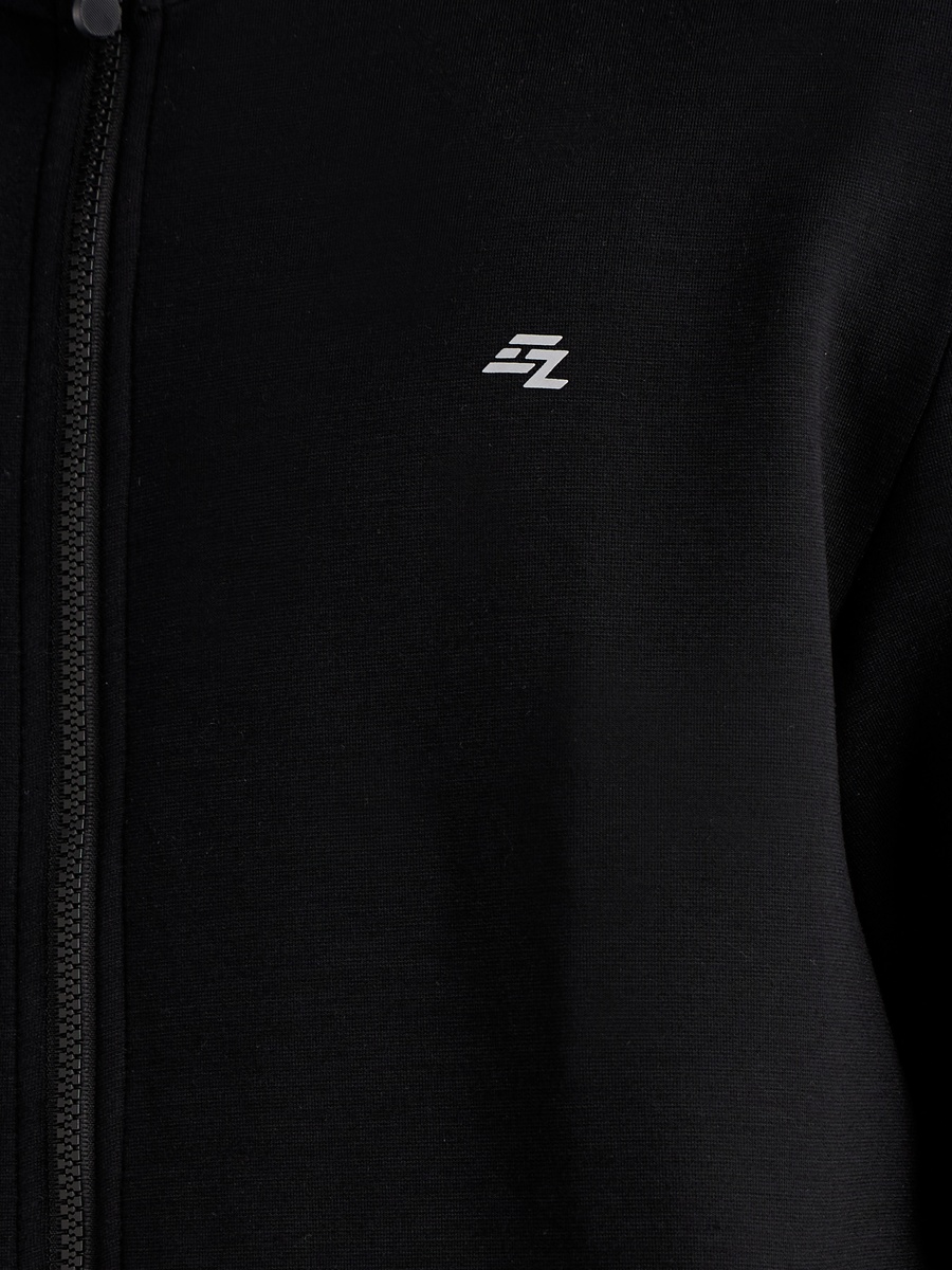 Panelled Zip Through High Neck Jacket with Pockets