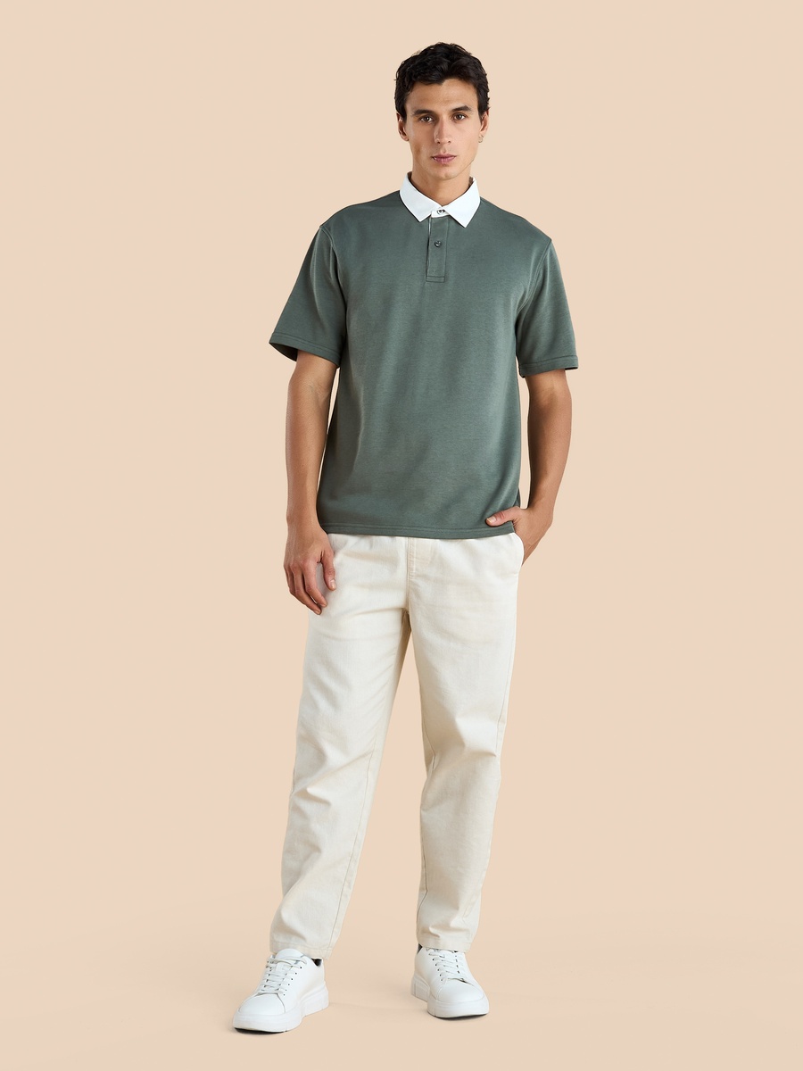 Textured Rugby T-Shirt