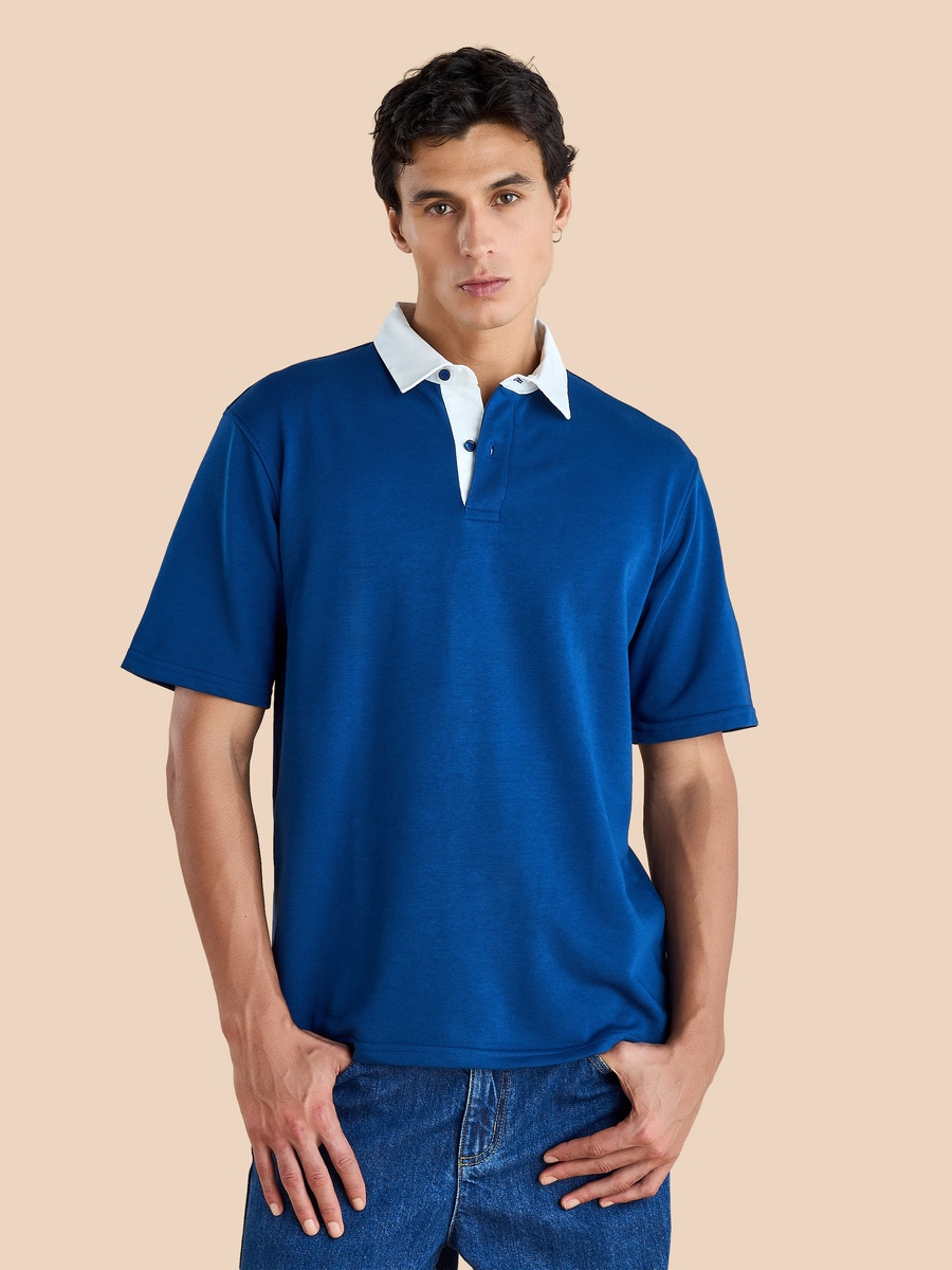 Textured Rugby T-Shirt