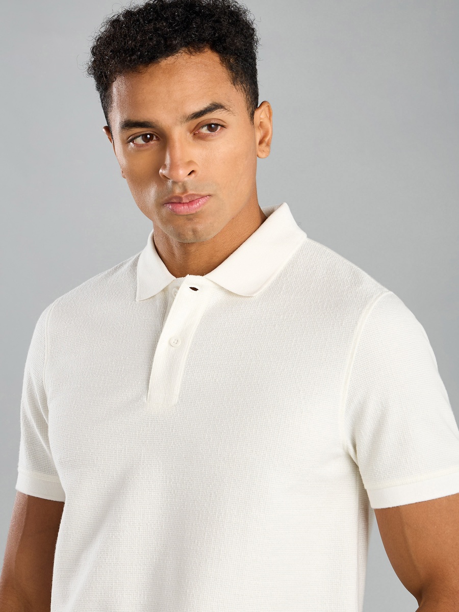 Textured Polo T-Shirt