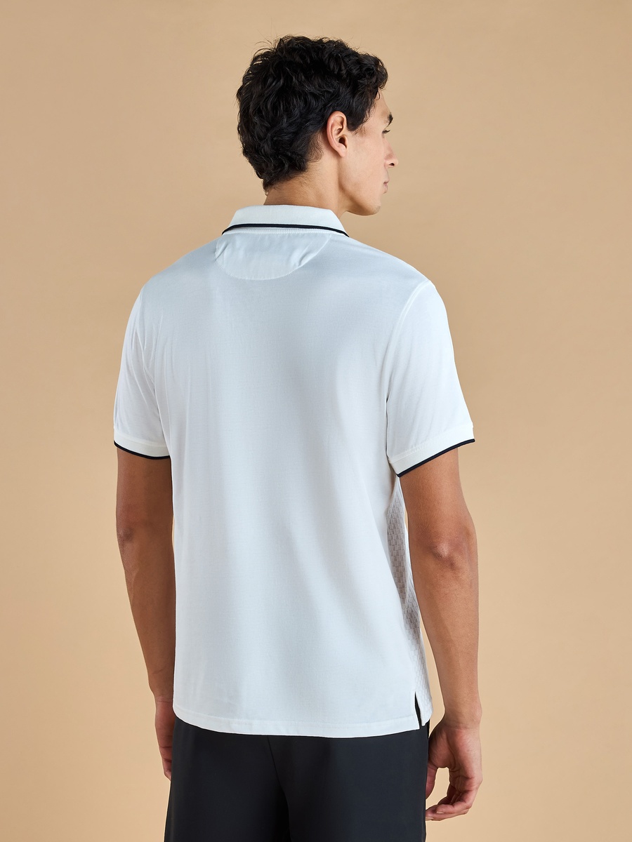 Jacquard Textured Polo T-Shirt