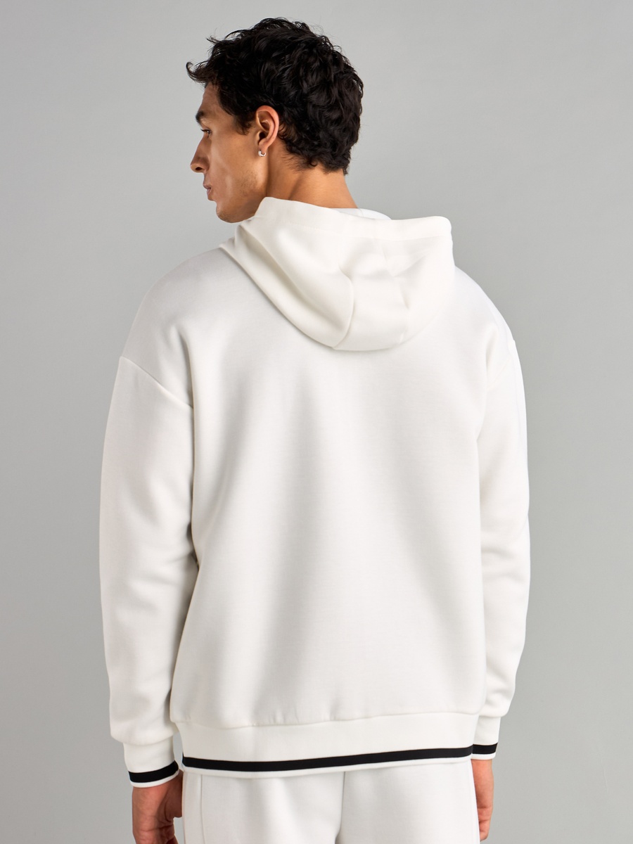 Plain Zip Through Hoodie with Pockets