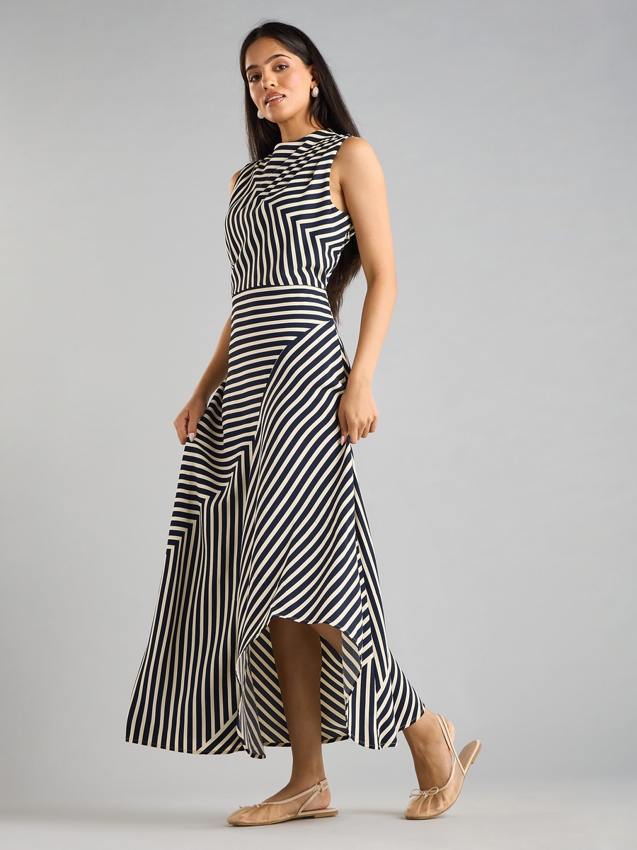 Striped Sleeveless Maxi Dress