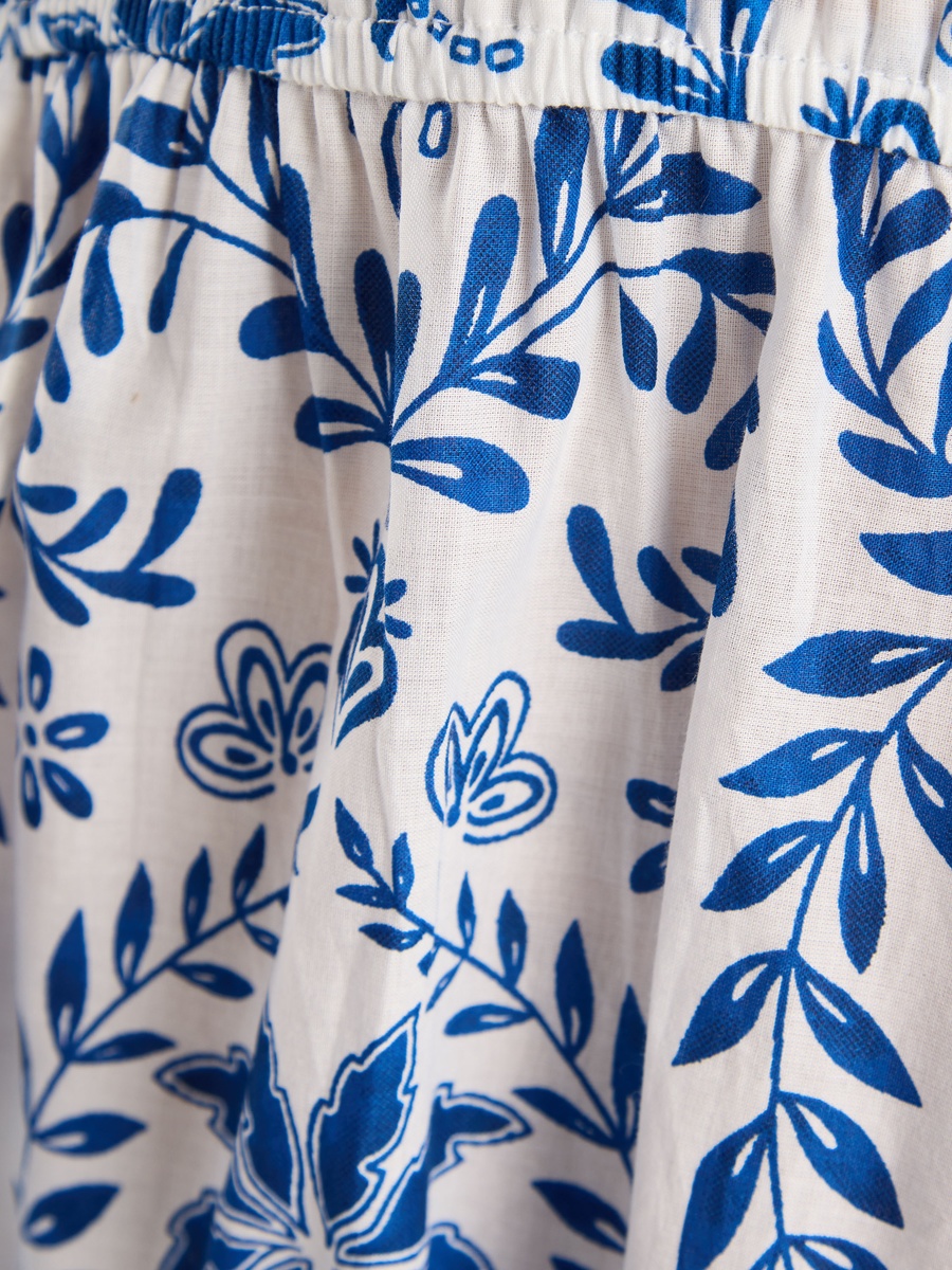 Printed Ruffle Detail Dress