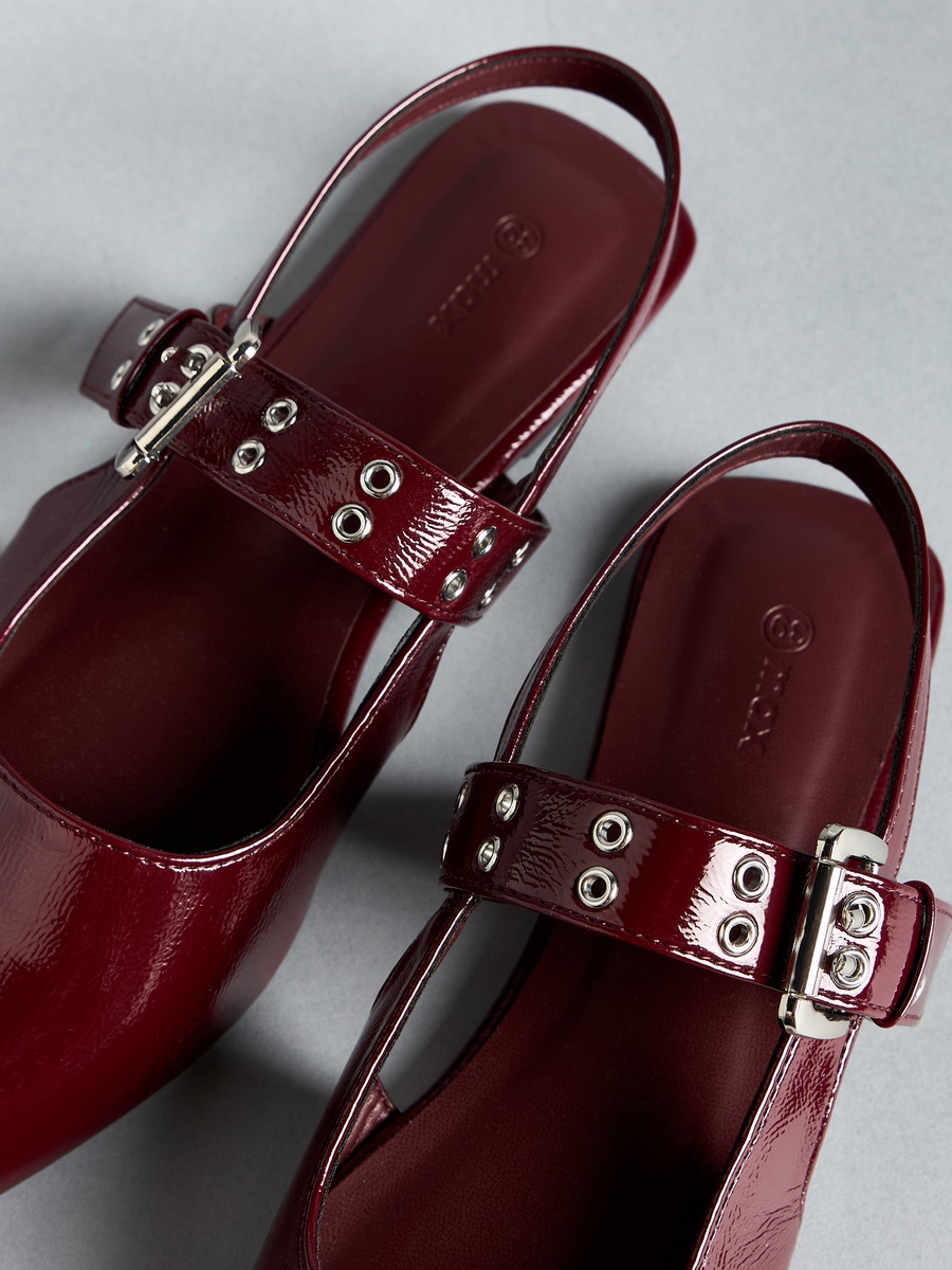 Eyelet Accent Shoes with Buckle Closure