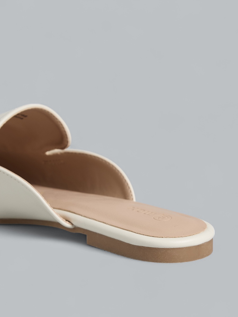 Metal Accent Slip-On Mules