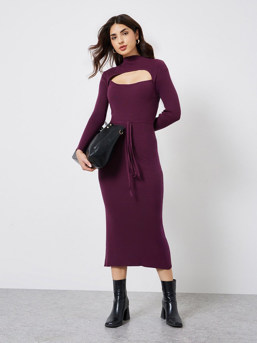knee length dresses for ladies Knit Midi Dress – Elie Tahari