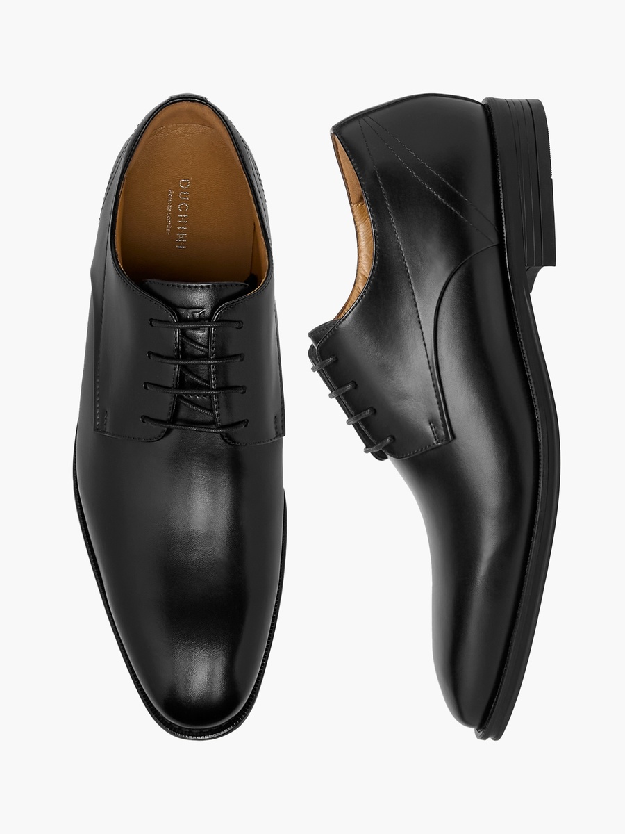 Men Solid Lace-Up Derby Shoes