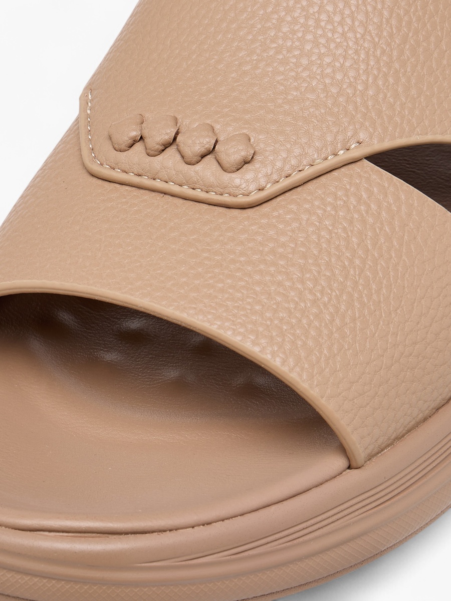 Textured Slip-On Comfort Sandals